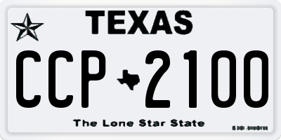 TX license plate CCP2100
