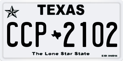 TX license plate CCP2102