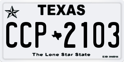TX license plate CCP2103