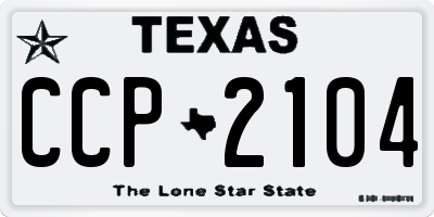 TX license plate CCP2104