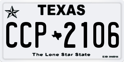 TX license plate CCP2106