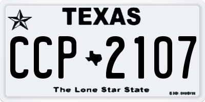 TX license plate CCP2107