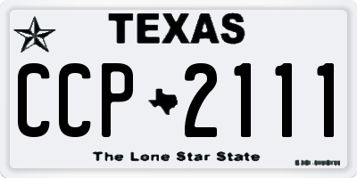 TX license plate CCP2111