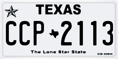 TX license plate CCP2113