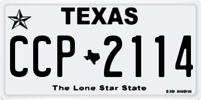 TX license plate CCP2114