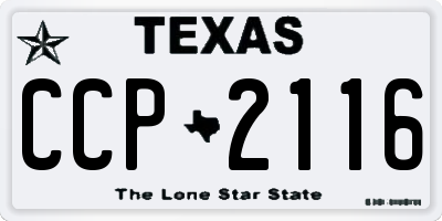 TX license plate CCP2116