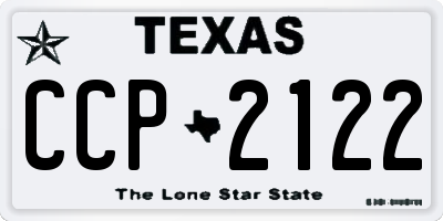 TX license plate CCP2122
