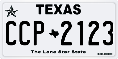 TX license plate CCP2123