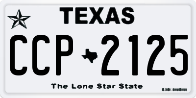 TX license plate CCP2125