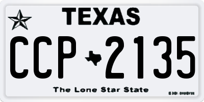 TX license plate CCP2135