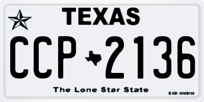 TX license plate CCP2136