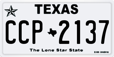 TX license plate CCP2137