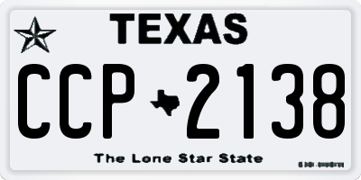 TX license plate CCP2138