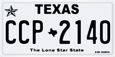 TX license plate CCP2140