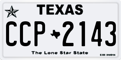 TX license plate CCP2143