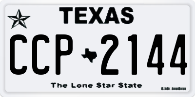 TX license plate CCP2144