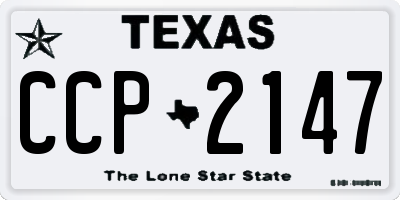 TX license plate CCP2147