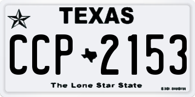 TX license plate CCP2153