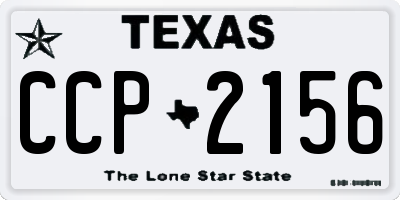 TX license plate CCP2156
