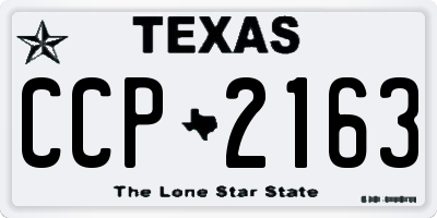 TX license plate CCP2163