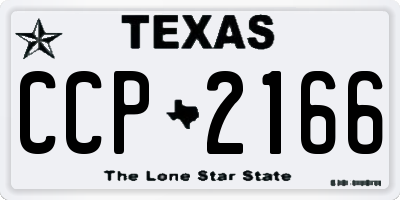 TX license plate CCP2166