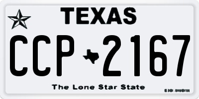TX license plate CCP2167