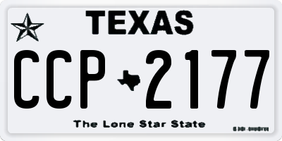 TX license plate CCP2177