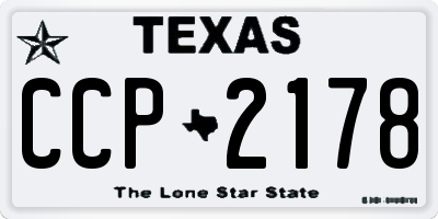 TX license plate CCP2178