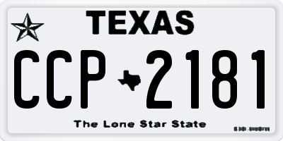 TX license plate CCP2181