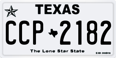 TX license plate CCP2182