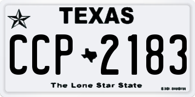 TX license plate CCP2183