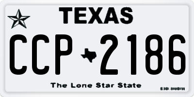 TX license plate CCP2186