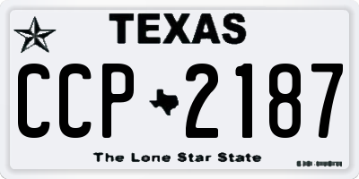 TX license plate CCP2187