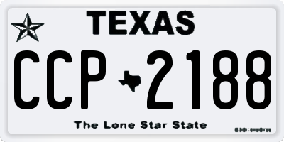 TX license plate CCP2188