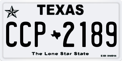 TX license plate CCP2189