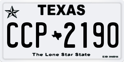 TX license plate CCP2190