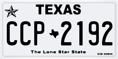 TX license plate CCP2192