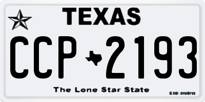 TX license plate CCP2193