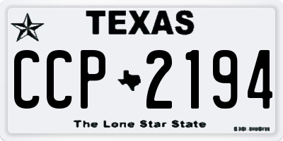 TX license plate CCP2194