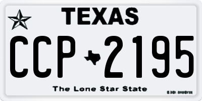TX license plate CCP2195