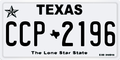 TX license plate CCP2196