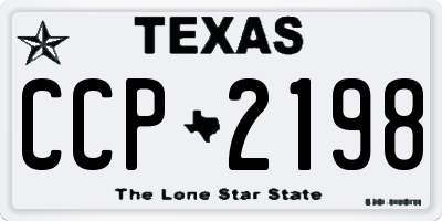 TX license plate CCP2198