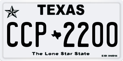 TX license plate CCP2200