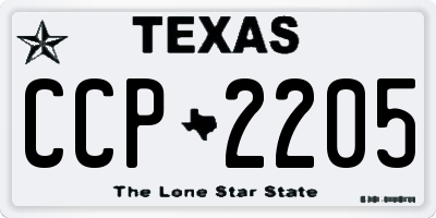 TX license plate CCP2205