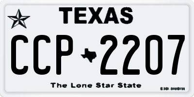 TX license plate CCP2207