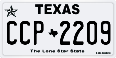 TX license plate CCP2209