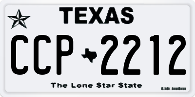 TX license plate CCP2212