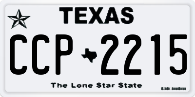 TX license plate CCP2215