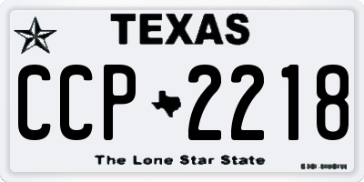 TX license plate CCP2218