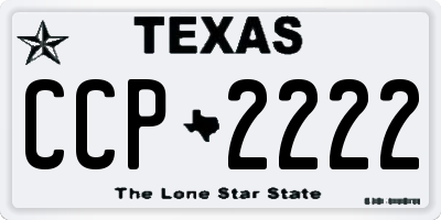 TX license plate CCP2222